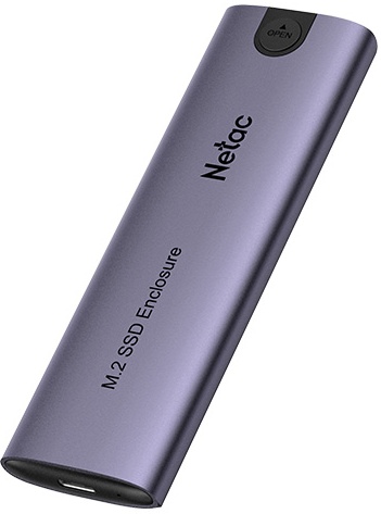 Внешний карман для SSD M.2 Netac WH51  (NT07WH51-32C2); NVME/SATA; 2230-2280; USB 3.1 Gen2 (Type C); металл