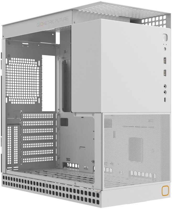 Корпус Geometric Future Model 4 King Arthu (1AM4KAWT00101***); E-ATX; Middl-Tower; без БП; 2xUSB 3.X, 1xUSB 3.X Type-C,1x jack 3.5 mm Mic/Aud; белый