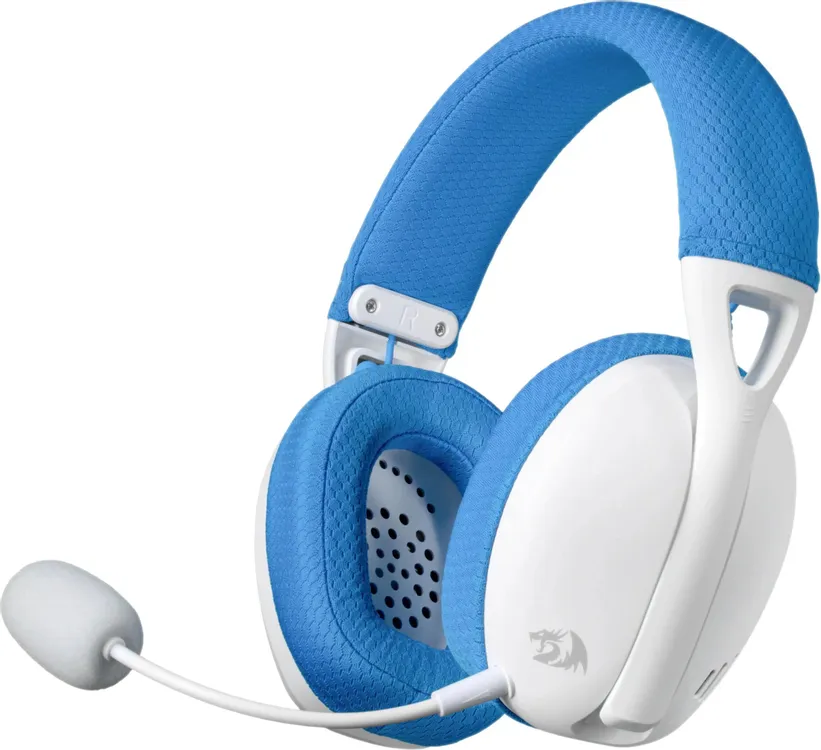Гарнитура беспроводная Redragon IRE PRO White+Blue (71539***); игровая; Bluetooth/2.4 Ггц; оголовье; 20 - 20 000 Гц; 17 Ом; микрофон; регулятор громко