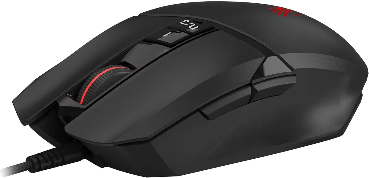 Мышь игровая A4Tech Bloody W65 Max Mini Black (W65 MAX MINI STONE BLACK); USB; оптический; 12000 dpi; 9 кнопок; колесо-кнопка; чёрный