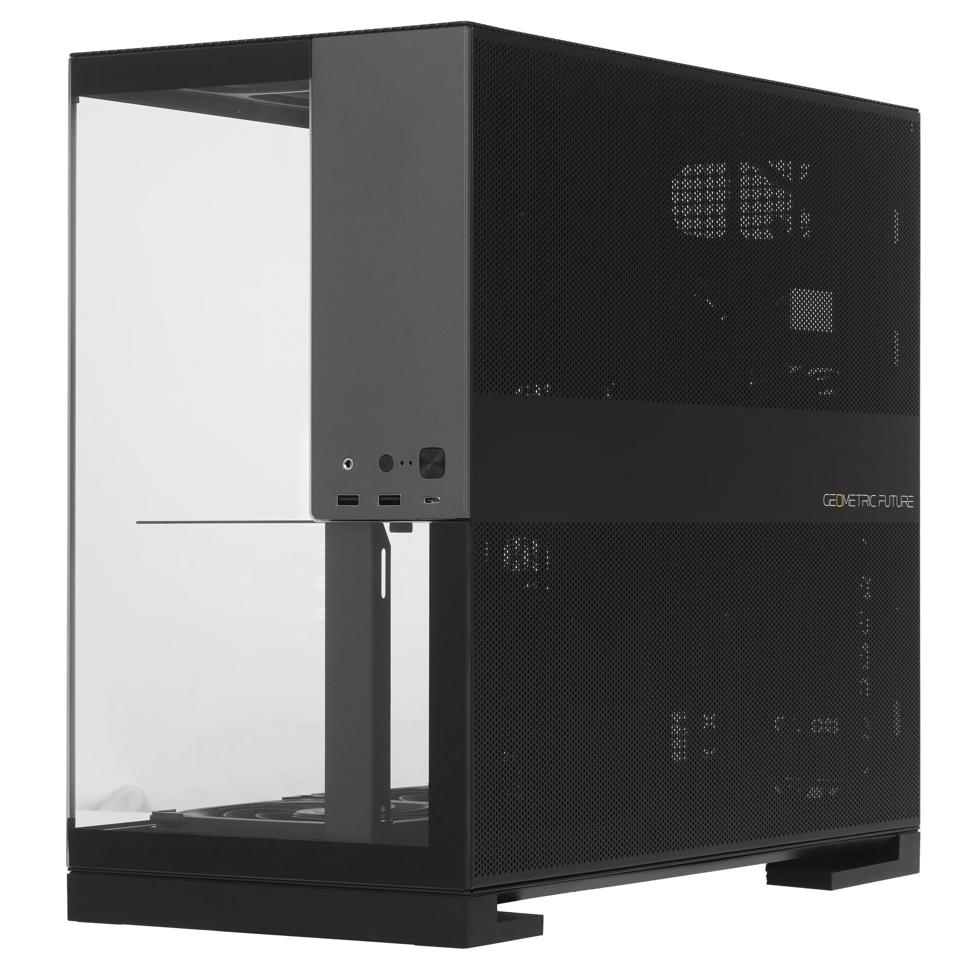 Корпус Geometric Future Model 5 ARGB Black/Grey (1AM5WKBK02100); E-ATX; Middl-Tower; без БП; 5x140 мм; 2xUSB 3.X, 1xUSB 3.X Type-C,1x jack 3.5 mm Mic/