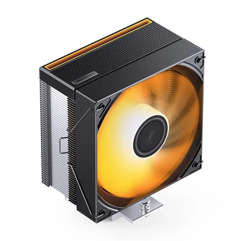 Кулер для процессора 120 мм JONSBO CB40 Black (CB40Black), 1x120 мм, 4 pin, ARGB, 800-1800 об/мин, черный, 225 Вт, 35.4 дБ, 4 трубки, алюминий, медь