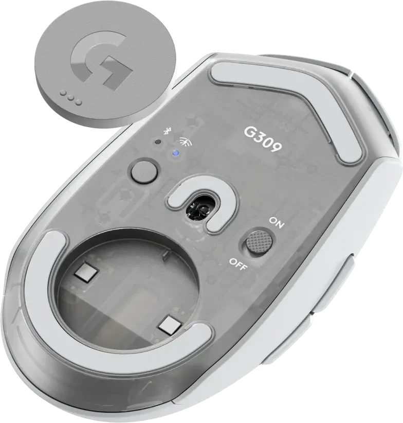 Мышь игровая Logitech G309 Lightspeed White (910-007207); Bluetooth/2.4 ГГц; USB; оптический; 25600 dpi; 6 кнопок; колесо-кнопка; 1хАА; белый