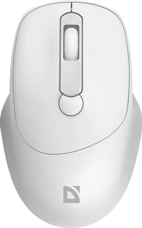 Мышь беспроводная Defender FEAM MM-296 White (52297); USB; оптический; 800/1200/1600 dpi; 4 кнопки; колесо-кнопка; 1хАА; белый