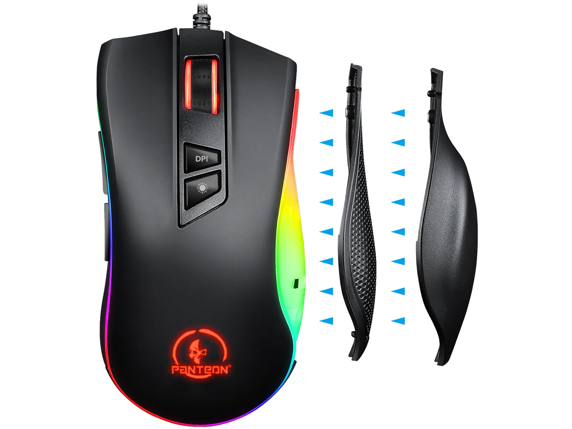 Мышь игровая Jet.A PANTEON PS88 Black***; USB; оптический; 200 - 6200 dpi; 8 кнопок; колесо прокрутк