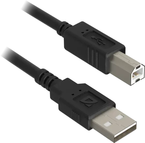 Кабель USB 2.0 AM/BM Defender (87013); 5,0 м; черный