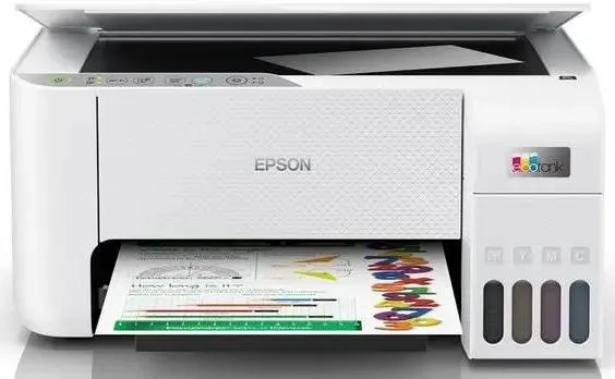 МФУ струйное Epson L3256 (C11CJ67524***); цветная; A4; 5760 x 1440 dpi; 10 ч/б, ст/мин; 5 цвет., ст/мин; USB 2.0, Wi-Fi; белый