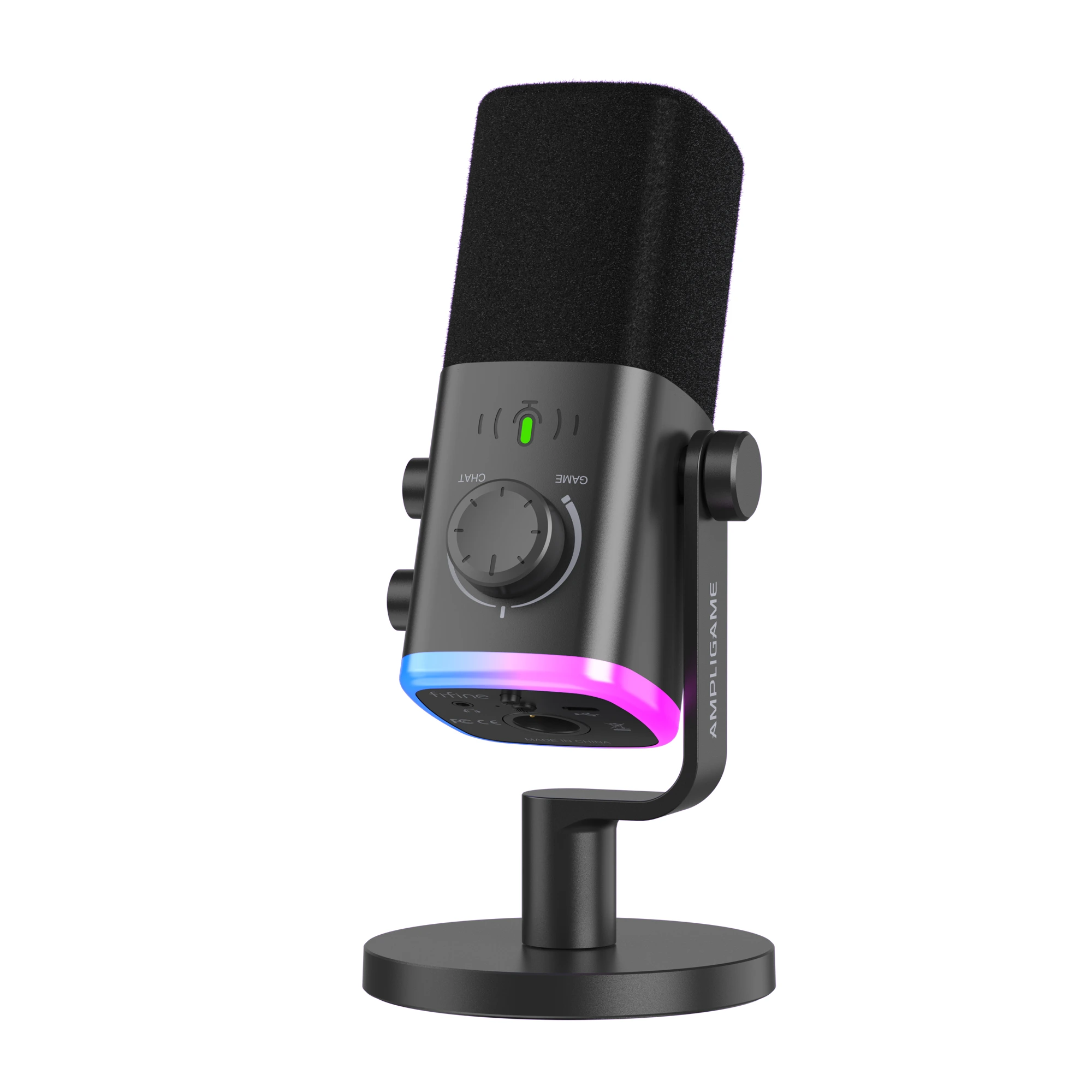 Микрофон Fifine AMPLIGAME AM9 Black; динамический; кардиоидный; 80 - 18 000 Гц; штатив; 2 м; USB/XLR; чёрный