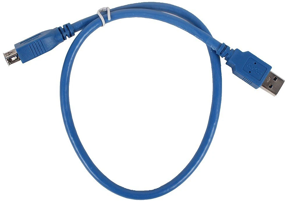 Кабель USB 3.0 AM/AF VCOM (VUS7065-0.5M***); 0,5 м; синий