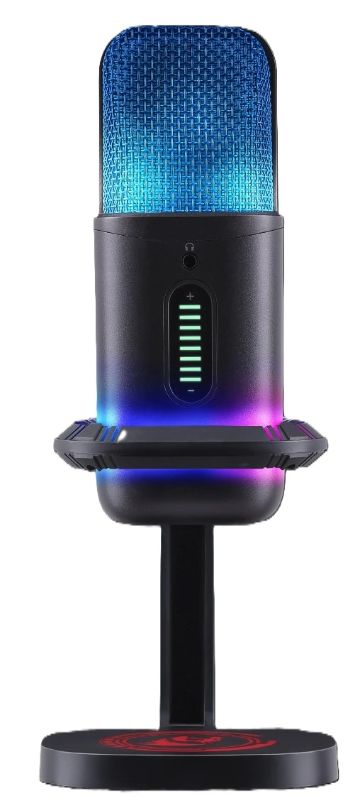 Микрофон Redragon Echowave GM305 (72358); конденсаторный; всенаправленный; 30 - 18 кГц; 1,8 м; RGB подсветка; USB; чёрный