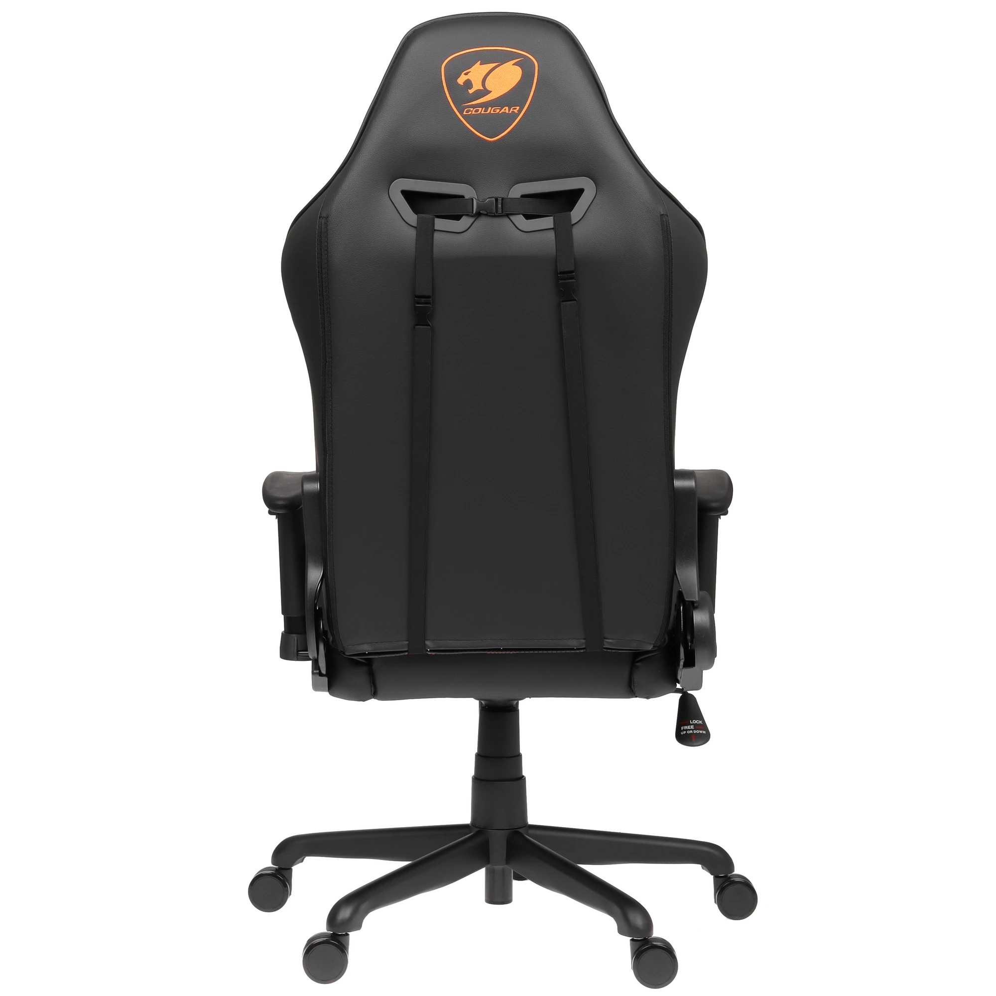 Кресло для геймеров Cougar OUTRIDER Black (CGR-OUTRIDER-B); иск. кожа; регулировка подлокотников 2D; чёрный; 80 мм (класс 4); нагрузка до 120 кг