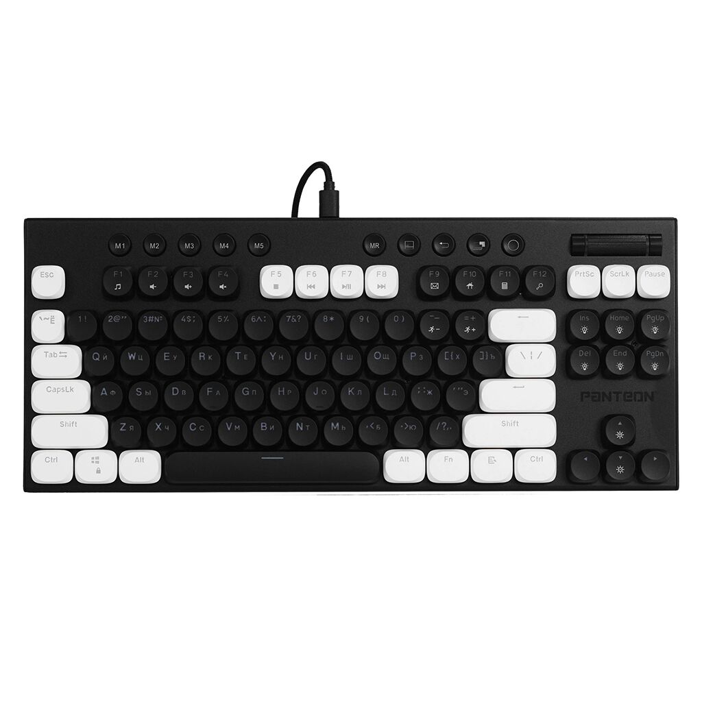 Клавиатура игровая Jet.A PANTEON T20 PRO BS HS D Black-White (PANTEON T20 PROBSHSD***); USB; механич