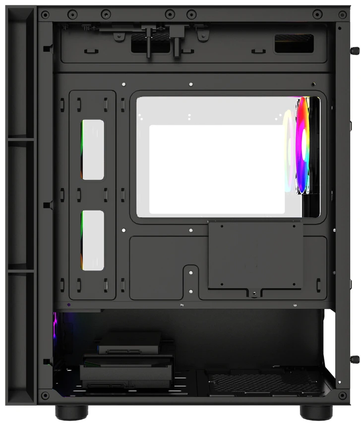 Корпус Powercase Mistral Micro EM17 Black (CMMEM17B-A4); mATX; Mini-Tower; 4х120 мм; 2xUSB 2.0/1xUSB 3.0; Mic/Audio; черный