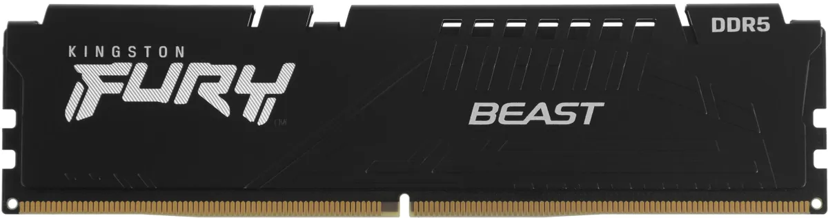 Модуль памяти DDR5 16 ГБ Kingston FURY Beast Black (KF560C30BBE-16); 6000 МГц; CL30; радиаторы; RET