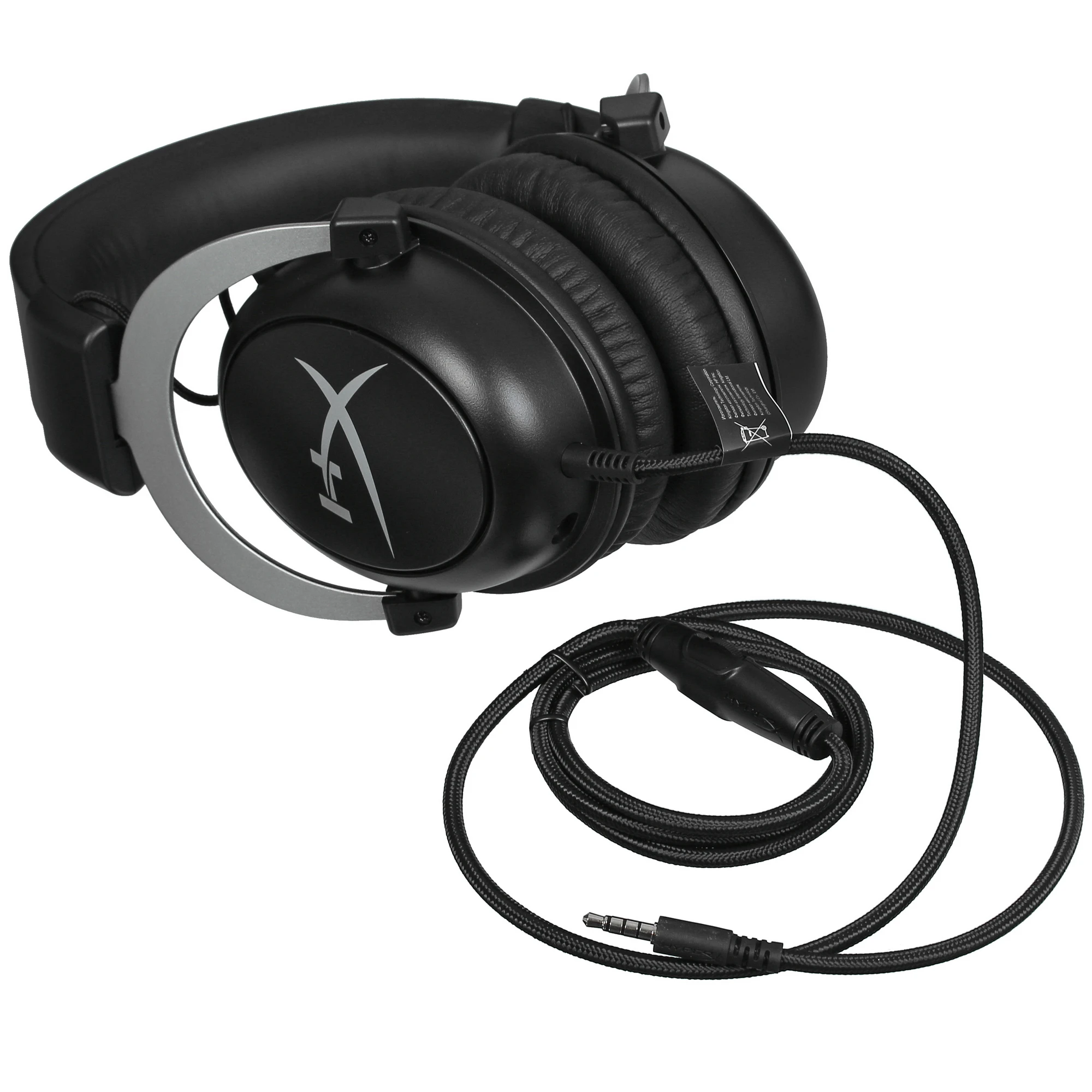 Гарнитура игровая HP HyperX CloudX (4P5H8AA); оголовье (headband); 15 Гц- 25 кГц; 41 Ом; съемный микрофон; 1,3 м; 1x3.5 мм mini-jack (4 pin); черный+с