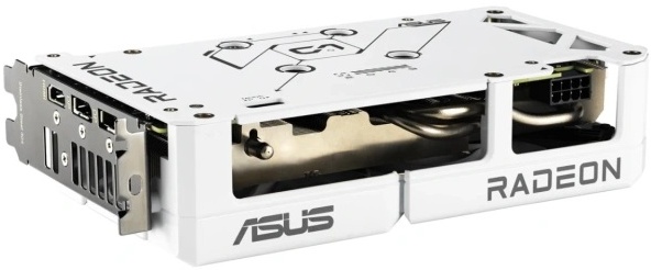 Видеокарта AMD Radeon RX 9060 XT 16 ГБ GDDR6 Asus DUAL-RX9060XT-16G-WHITE (90YV0LG3-M0NA00); 3230 МГц; 20 ГГц; 128 бит; 1xHDMI; 2xDP; кулер; 2-slot; R