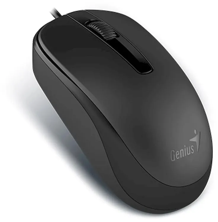 Мышь проводная Genius DX-120 Black (31010010400); USB; оптический; 1000 dpi; 3 кнопки; колесо-кнопка; черный