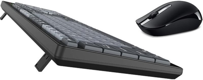 Комплект Genius SMART KM-8200 Dual Color (31340003421***); беспроводной; USB; мембранная; оптическая; 1000 dpi; 1xAAA/1xAA; чёрный