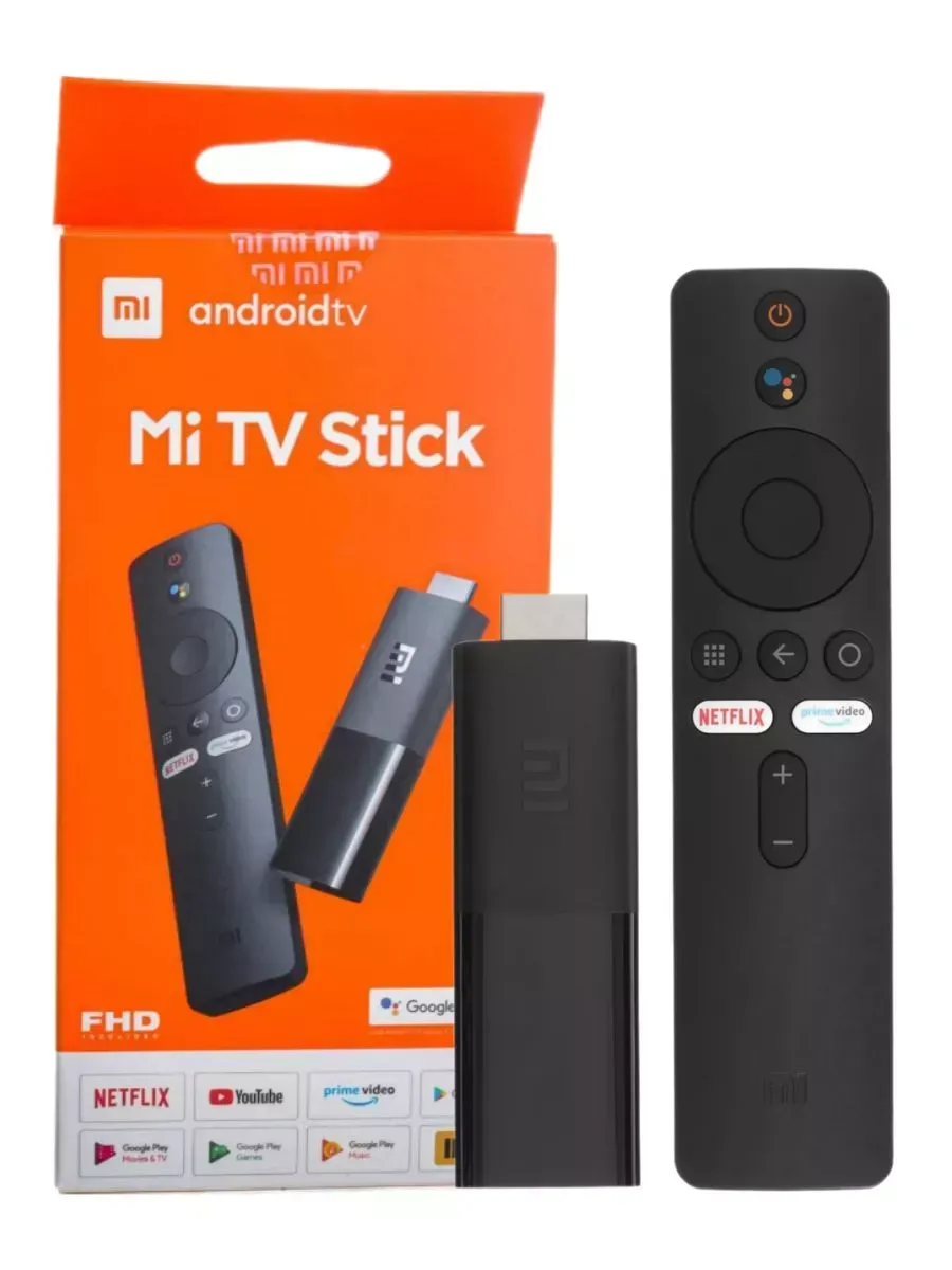 TV-Приставка 2K-HD Xiaomi Mi TV Stick (MDZ-34-AA); 1 ГБ; 8 ГБ; HDMI 2.0; Wi-Fi 2.4-5 ГГц; Android 9.0; пульт ДУ; черный
