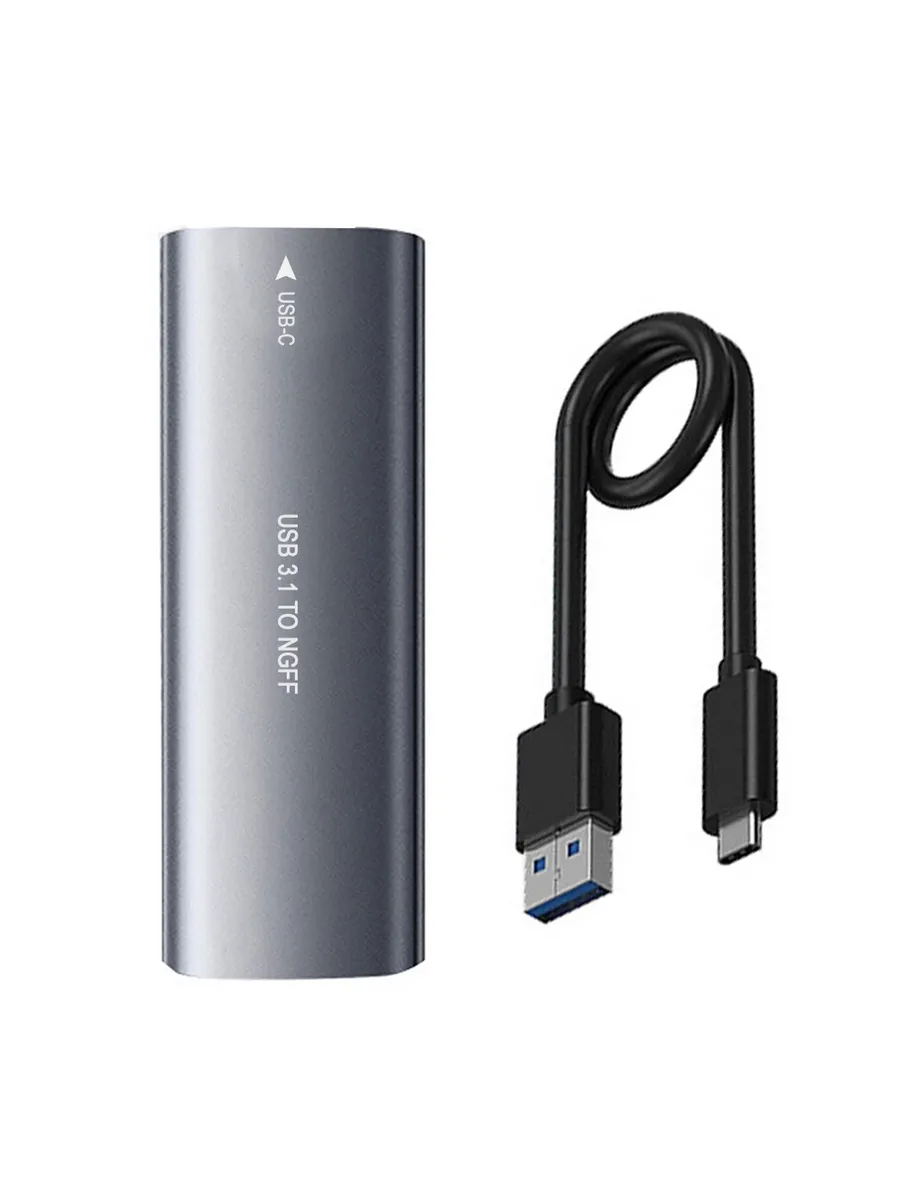 Внешний карман для SSD M.2 (236A); NVME; 2242-2230; USB 3.0 (Type C); металл; серый