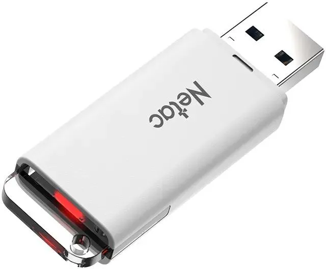 Накопитель USB-флэш 32 ГБ Netac U185  (NT03U185N-032G-32WH); USB 3.2; классическая, с колпачком; пластик; белый