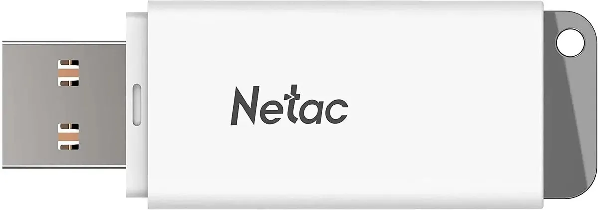 Накопитель USB-флэш 8 ГБ Netac U185  (NT03U185N-008G-20WH); USB 2.0; классическая, с колпачком; пластик; белый