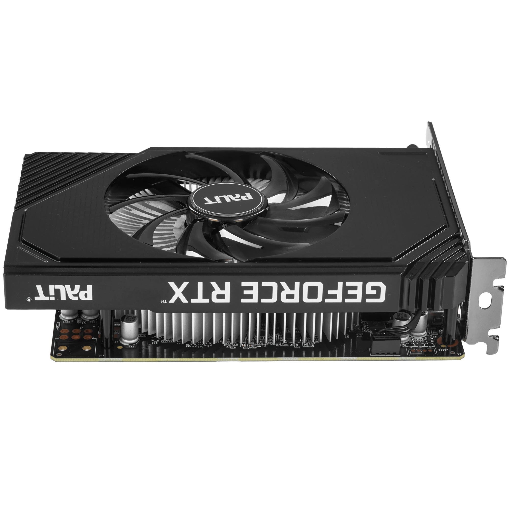 Видеокарта Palit GeForce RTX 3050 StormX (NE63050018JE-1072F), черный, 6Гб, GDDR6, 1042-1470 МГц, 14 ГГц, 8 нм, 96 бит, HDMIx1, DPx1