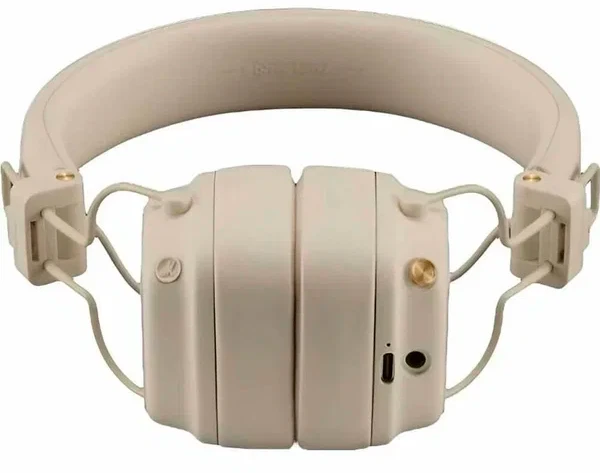 Гарнитура беспроводная Marshall Major V Cream; накладные; bluetooth 5,3; оголовье; 20 - 20 000 Гц; 32 Ом; встроенный микрофон; регулятор громкости; 3,