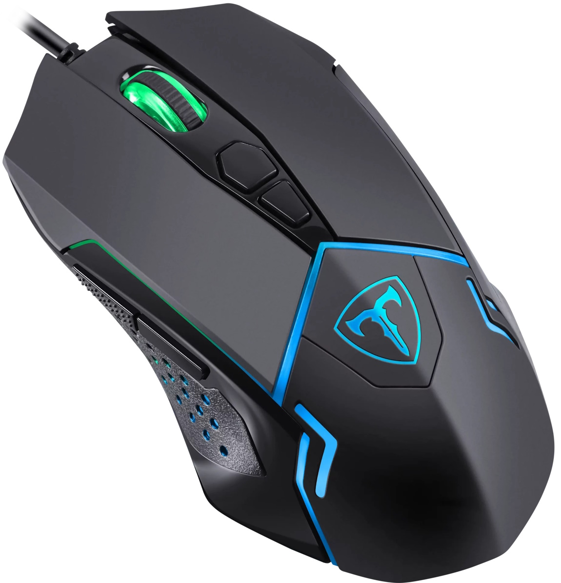 Мышь проводная T Line Neon (72372); USB; оптический; 800 - 12800 dpi; 5 кнопок; колесо прокрутки; LED подсветка; черный