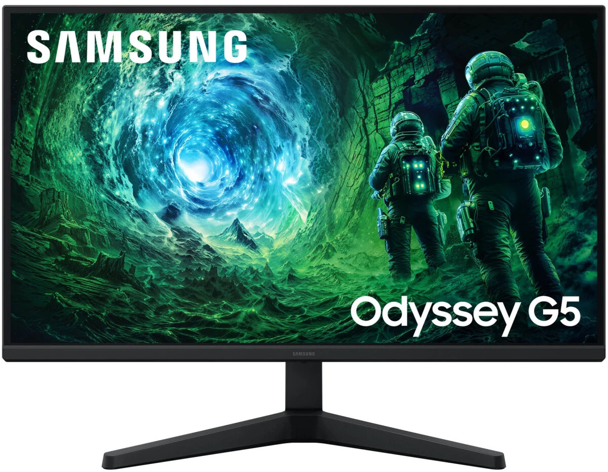 Монитор 27" Samsung Odyssey G5 G53F S27FG532EI (LS27FG532EIXCI); WLED; 16:9; IPS; 2560х1440; 200 Гц; 178°/178°; 300 кд/м²; 1 000:1; 2xHDMI; 1xDP; черн