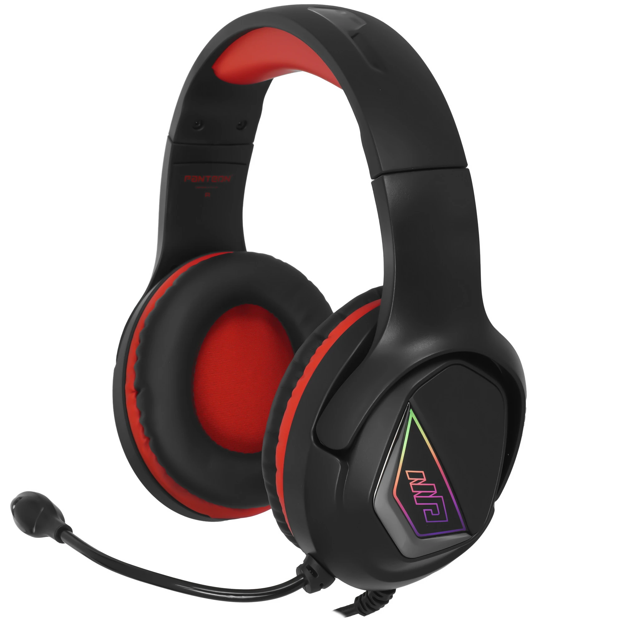Гарнитура игровая Jet.A PANTEON GHP-260 Black-Red; оголовье; 20 - 20 000 Гц; 32 Ом; 2,0 м; микрофон; регулятор громкости; 2 x 3,5 мм (mini jack)+USB (