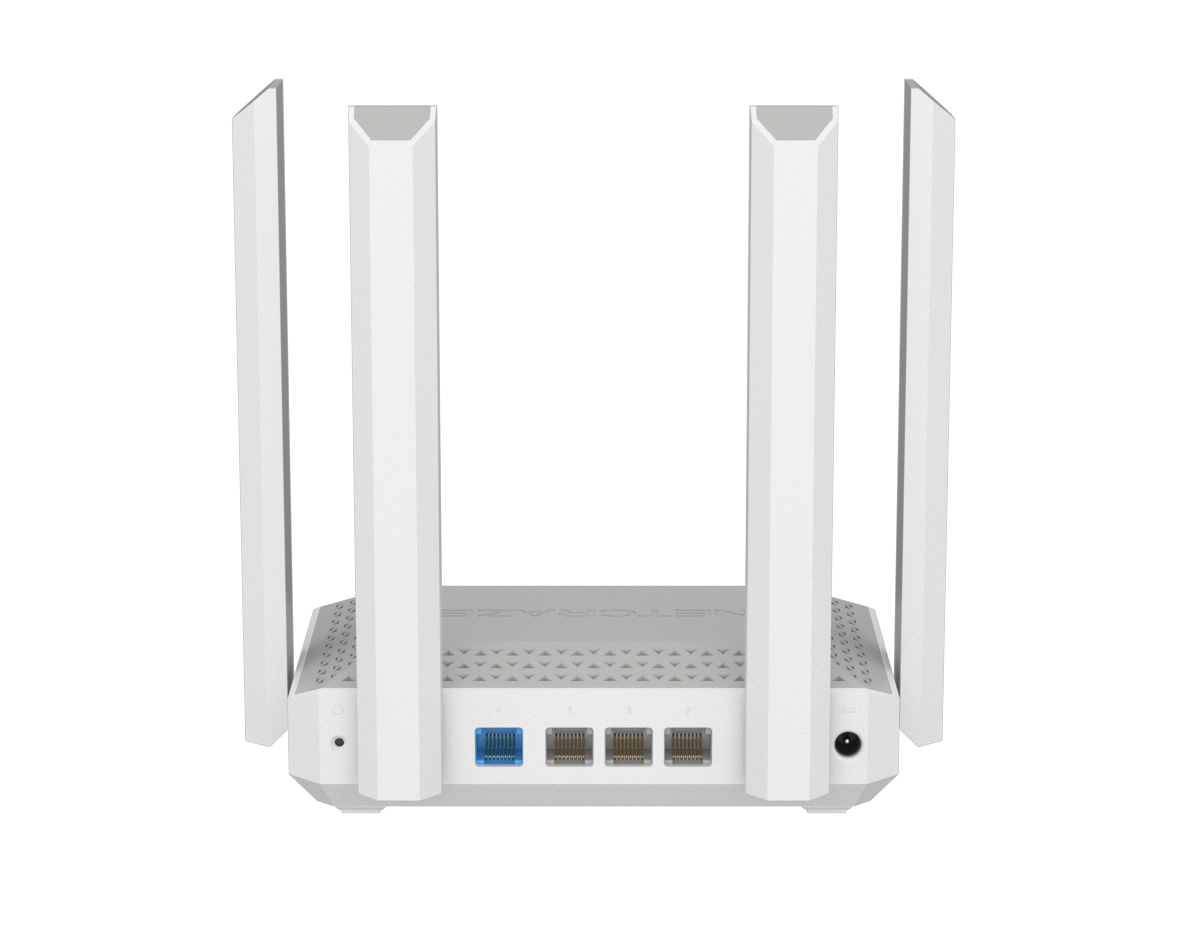 Роутер NETCRAZE Sprinter AX3000 (NC-3711); 574 Мбит/сек + 2402 Мбит/сек; 4xWAN/LAN 1 Гбит/с; 4 ant