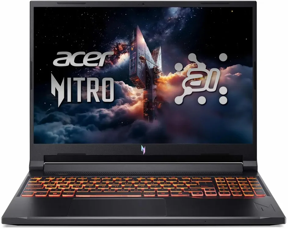 Ноутбук 16" 2560x1600 IPS 180 Гц Acer Nitro V 16 ANV16-42-R309 (NH.U2NAA.001); AMD Ryzen 5 240; 16 Гб; 512 Гб; NVIDIA GeForce RTX 5050 8Гб; Win 11; 76