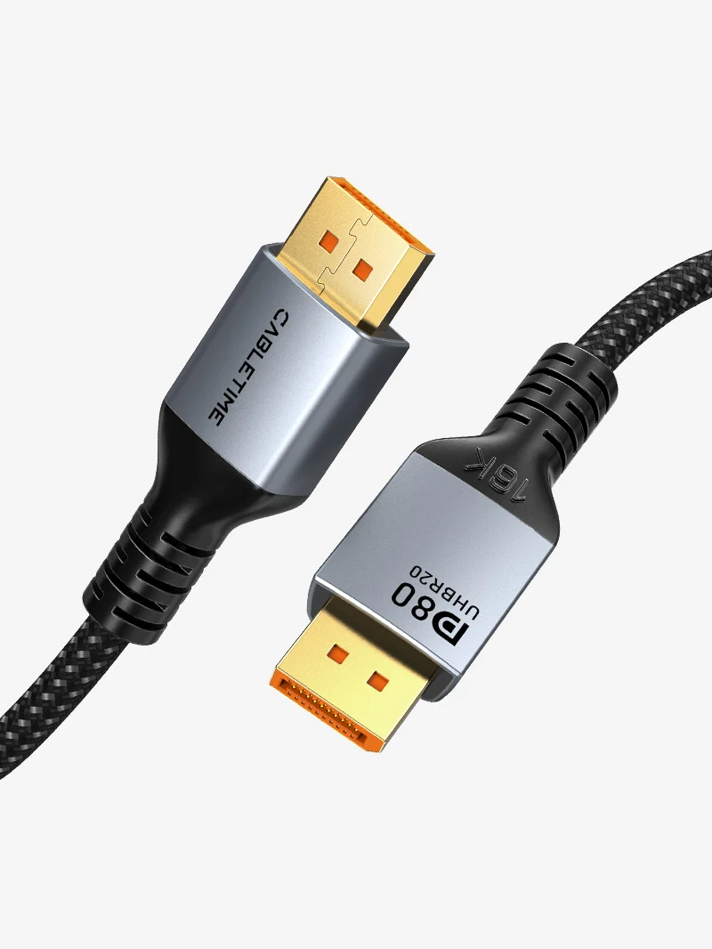 Кабель DisplayPort -> DisplayPort CABLETIME CD13L (CT-DP16K-AG2); 2.1v; 16K@60Hz; 8K@120Hz; 80 Гбит/с; 2,0 м