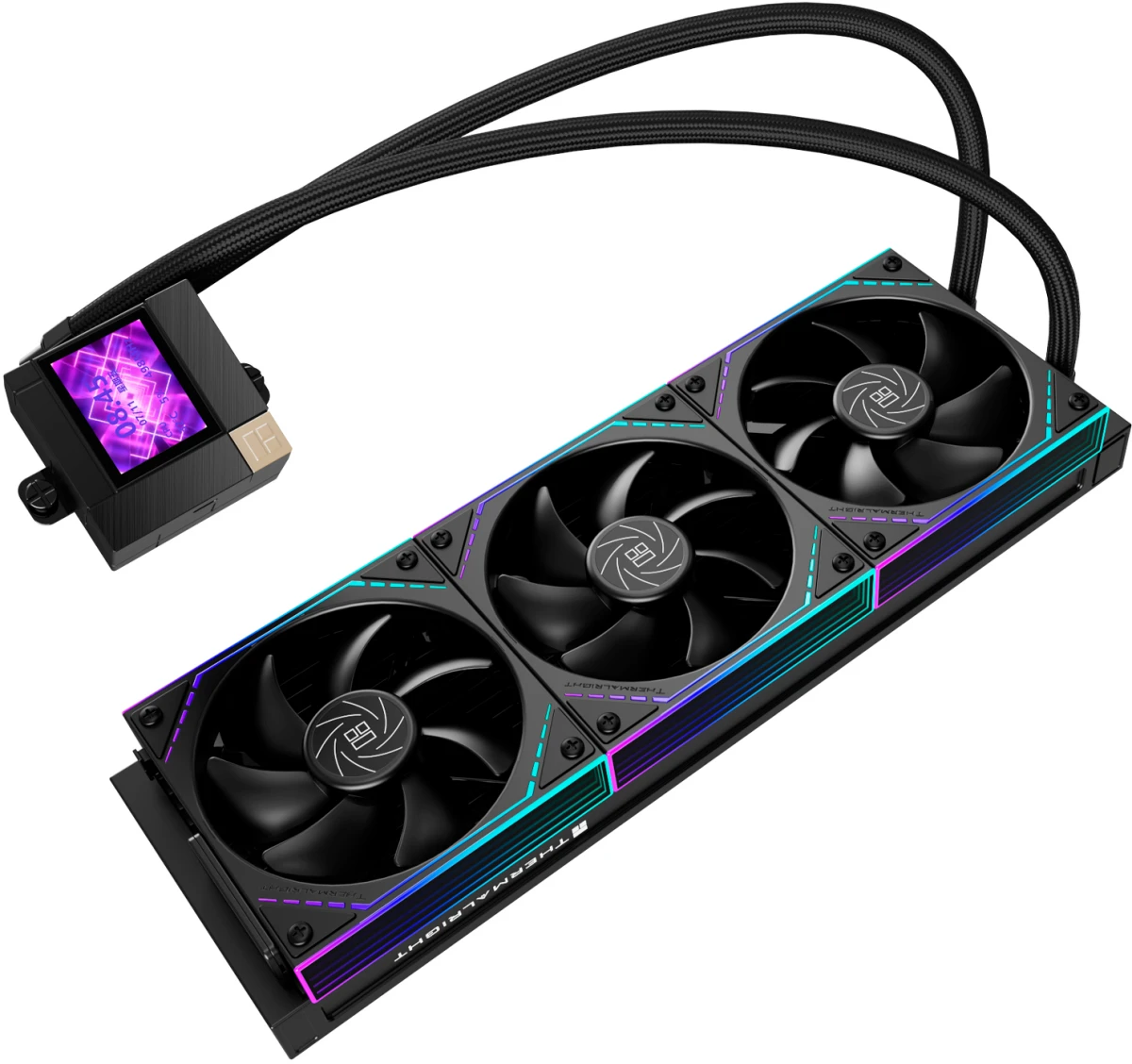 Система жидкостного охлаждения 360 мм Thermalright Core Matrix 360 Vision ARGB Black (C-MATRIX-VISION-BL-360-ARGB); активная; 3 вентилятора; 2000 об/м