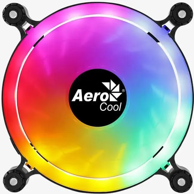 Вентилятор 120 мм AeroCool SPECTRO 12 FRGB***; 4-pin; 1000 об/мин; 19,6 дБ; пластик; подсветка