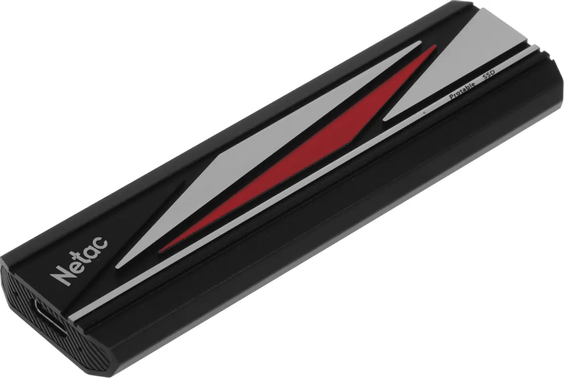Внешний SSD 1 ТБ Netac ZX20L (NT01ZX20L-001T-32BK); USB 3.2 Type C; чёрный