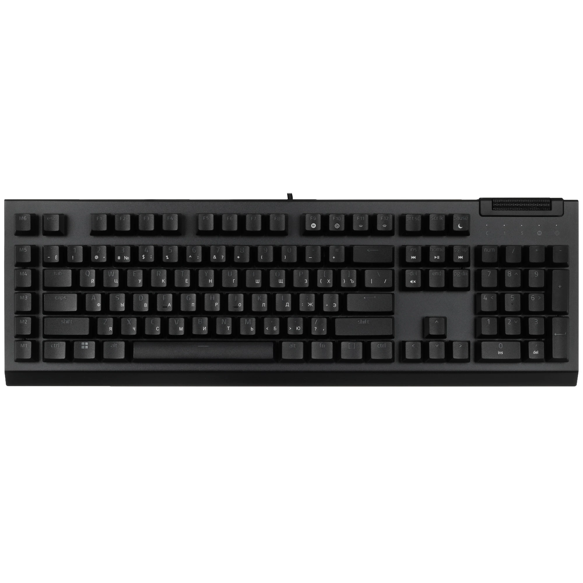 Клавиатура игровая Razer BlackWidow V4 X (RZ03-04702500-R3R1); USB; механическая; 104 клавиш; 10 доп клавишь + скрол; RGB подсветка; ENG\RUS; чёрный