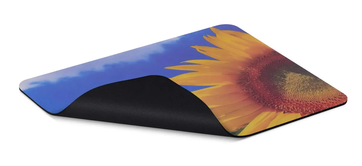 Коврик для мыши Buro Sunflowers (BU-M20036); ПВХ + резиновая основа; 230 x 180 x 2 мм; рисунок; подсолнухи