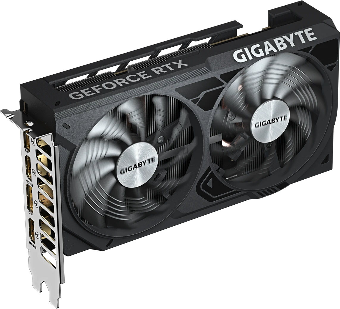 Видеокарта Gigabyte GeForce RTX 5050 WINDFORCE OC V2 8GB (GV-N5050WF2OCV2-8GD); 8 Гб GDDR7; 2317-2587 МГц; 20 ГГц; 128 бит; 1xHDMI, 3xDP; 2-slot; черн