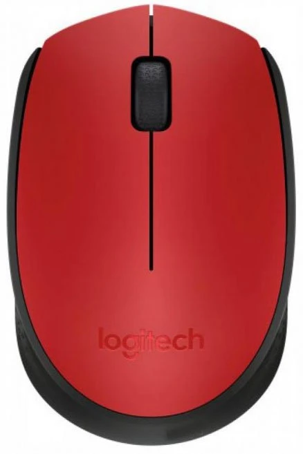 Мышь беспроводная Logitech M171 Red/Black (910-004641); USB; 3 кнопки; колесо-кнопка; 1хАА; красный