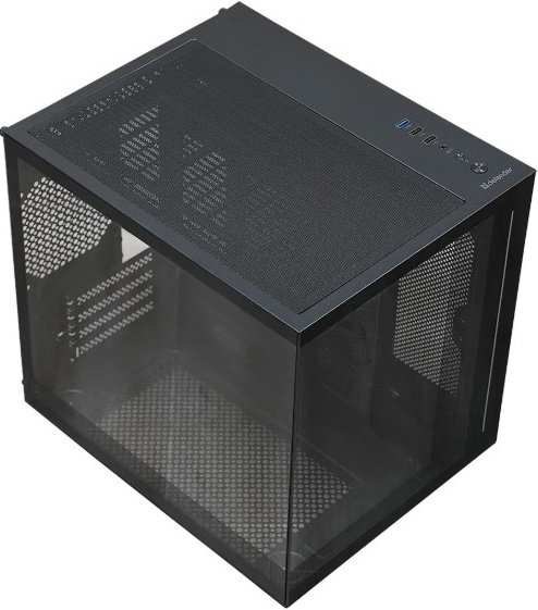 Корпус Defender NovaCube ARGB Black (25103); mATX; Mini-Tower; без БП; сталь; 1x3.5" int.; 2xUSB 2.0, 1xUSB 3.X,1x jack 3.5 mm Mic/Aud; чёрный