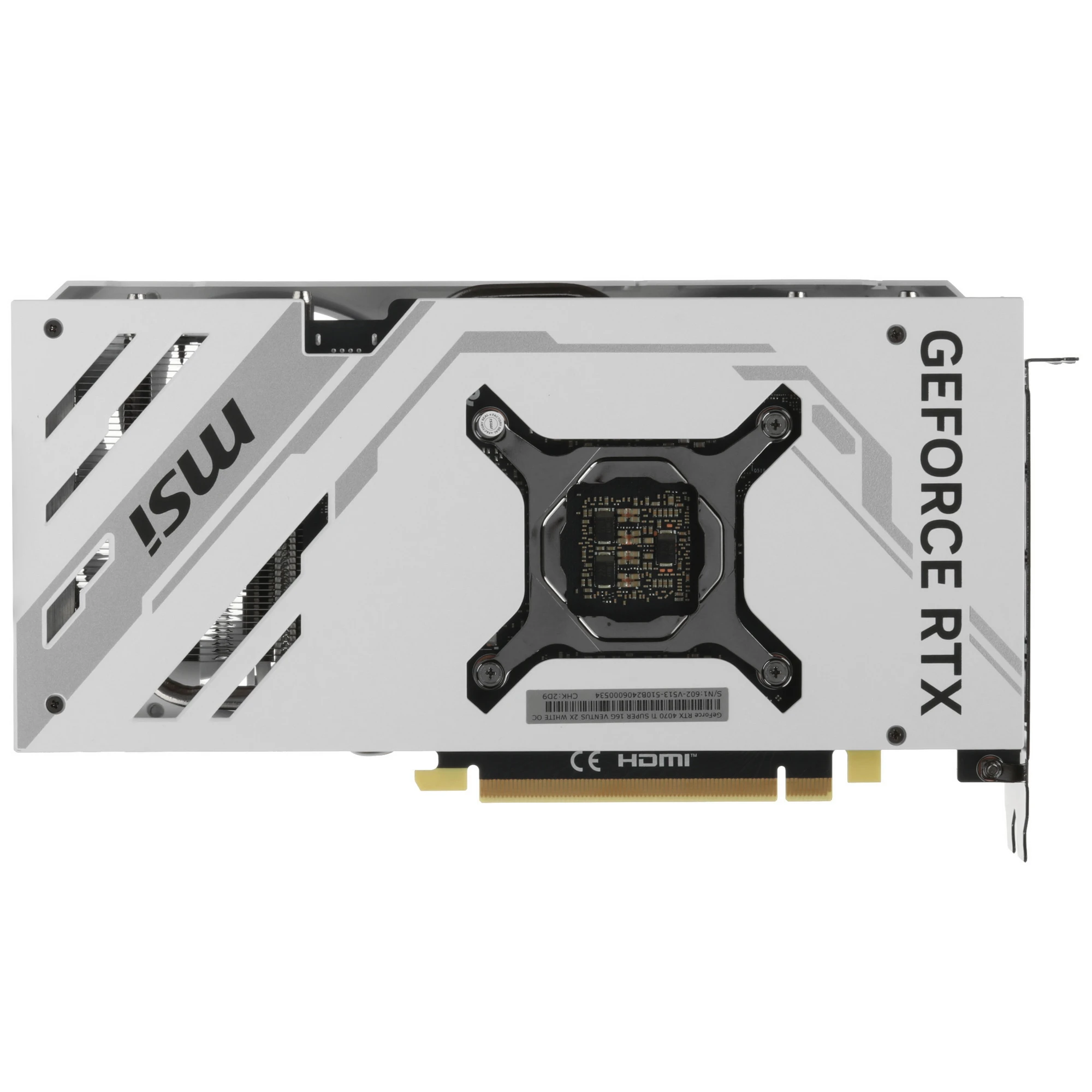 Видеокарта Nvidia GeForce RTX 4070 Ti SUPER 16 ГБ VENTUS 2X WHITE OC (RTX 4070 Ti SUPER VENTUS 2X WHITE OC); PCI-E; кулер; RET; 2340-2655 МГц; 21 ГГц;