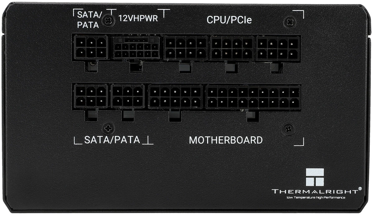 Блок питания 750 Вт Thermalright 12VHPWR (TR-TB750); 1x24 pin; 2x8(4+4) pin; 6xSata; 3xMolex; 3x6+2-pin PCI-E; 80+ Bronze; APFC; отстегивающиеся кабел