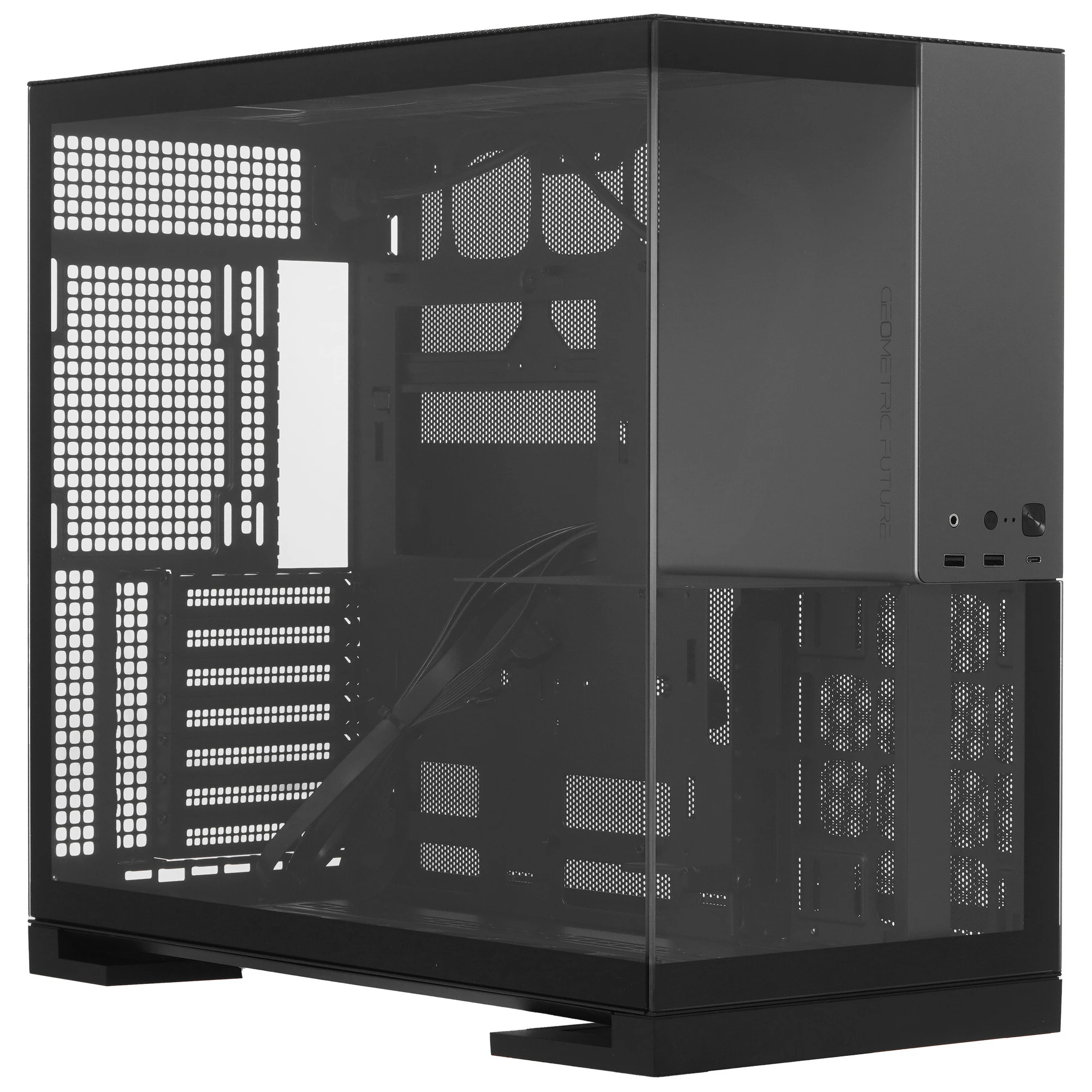 Корпус Geometric Future Model 5 Black Gray (1AM5WKBK00100***); E-ATX; Middl-Tower; без БП; ; 2xUSB 3