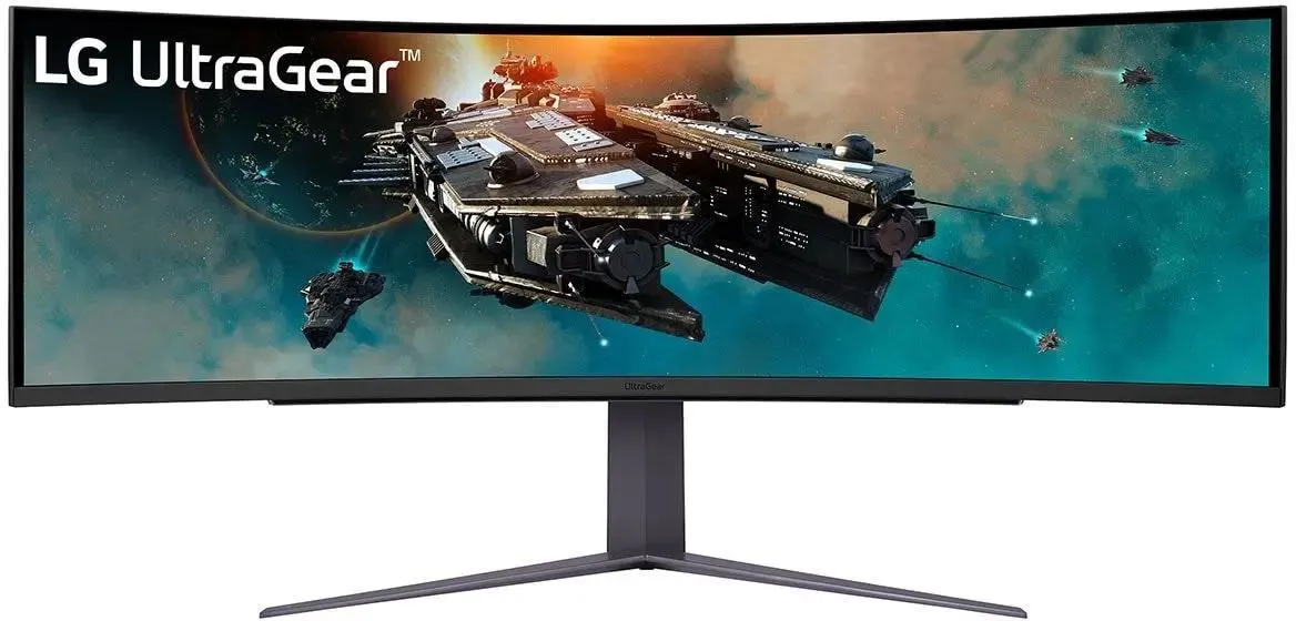 Монитор 49" LG изогнутый UltraGear 49GR85DC-B; WLED; 32:9; VA; 5120x1440; 240 Гц; 178°/178°; 450 кд/м²; 1 мс; 2 500:1; 2xHDMI; 1xDP; 2xUSB; чёрный