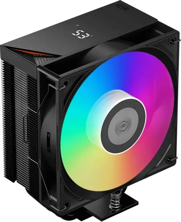 Кулер для процессора 120 мм PCCooler RT500 Digital BK, 1x120 мм, 4 pin, USB, 500-2200 об/мин, черный, 245 Вт, 34.9 дБ, есть дисплей, 5 трубок
