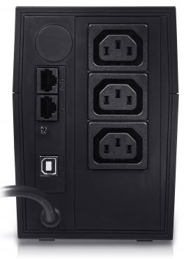 ИБП Линейно-интерактивный Powercom RAPTOR (RPT-800AP); 480 Вт; 160 - 280 В; 3 x IEC С13; чёрный; защита от импульсов, фильтрация помех; 4,4 кг