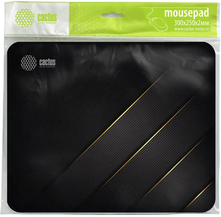 Коврик для мыши Cactus Gold Geometry (CS-MPC-P04M); ткань + резиновая основа; 300 х 250 х 2 мм; игровая поверхность; рисунок