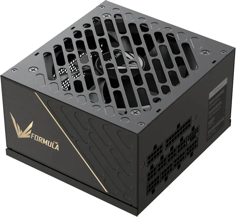 Блок питания 1000 Вт Formula FV-1000GM Black; ATX; 1x24 pin; 2x8(4+4) pin; 1x16pin/3x6+2 pin PCI-E; 8xSata; 3xMolex; 80+ Gold; модульный; 120 мм
